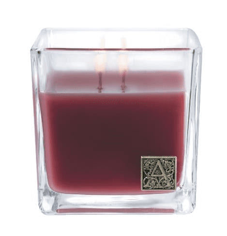VANILLA ROSEWATER Aromatique Cube 12 oz Glass Scented Jar Candle