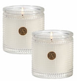 SMELL OF SPRING - SET of 2 Aromatique Textured Glass Scented Jar Candle