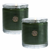 SMELL OF THE TREE - SET of 2 Aromatique Textured Glass Scented Jar Candle