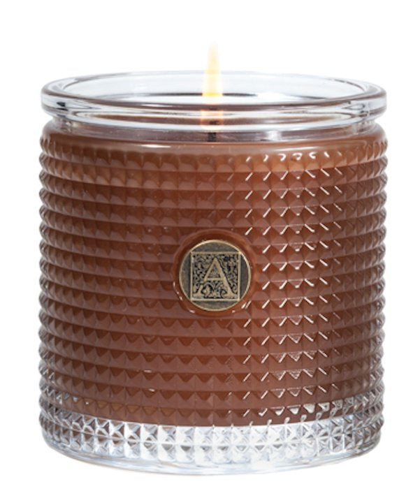 CINNAMON CIDER Aromatique Textured Glass Scented Jar Candle