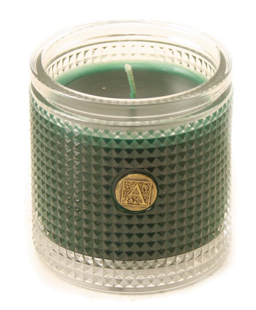SMELL OF GARDENIA Aromatique Textured Glass Scented Jar Candle