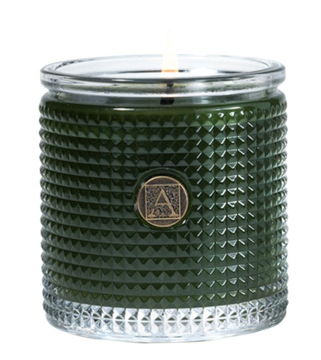 SMELL OF THE TREE Aromatique Textured Glass Scented Jar Candle