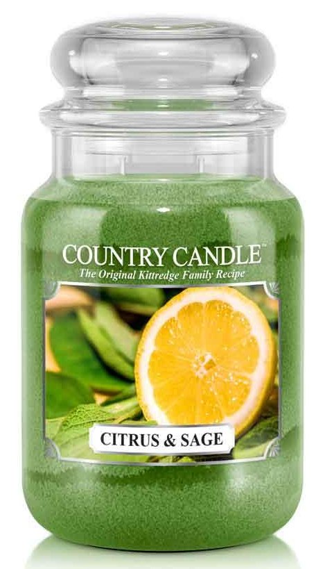 CITRUS and SAGE Country Candle Large 23oz 2-Wick Scented Jar Candle
