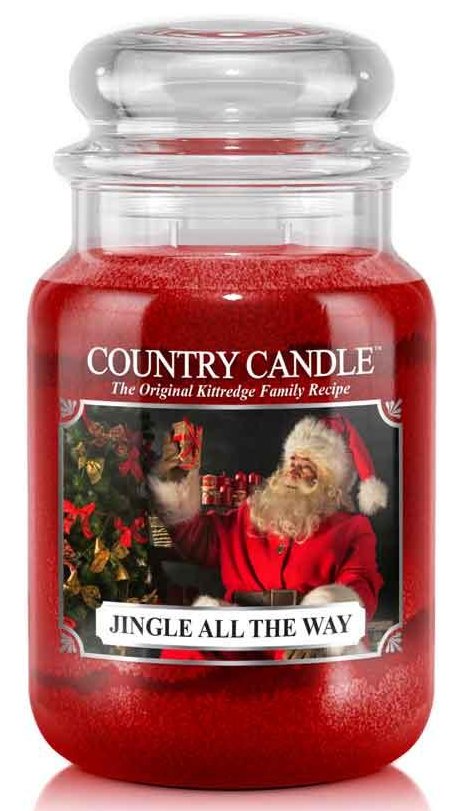 JINGLE ALL THE WAY Country Candle Large 23oz 2-Wick Scented Jar Candle