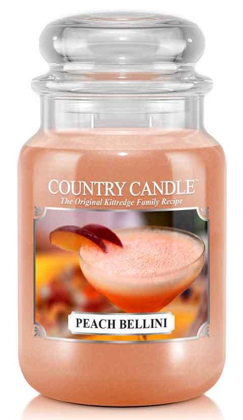 PEACH BELLINI Country Candle Large 23oz 2-Wick Scented Jar Candle