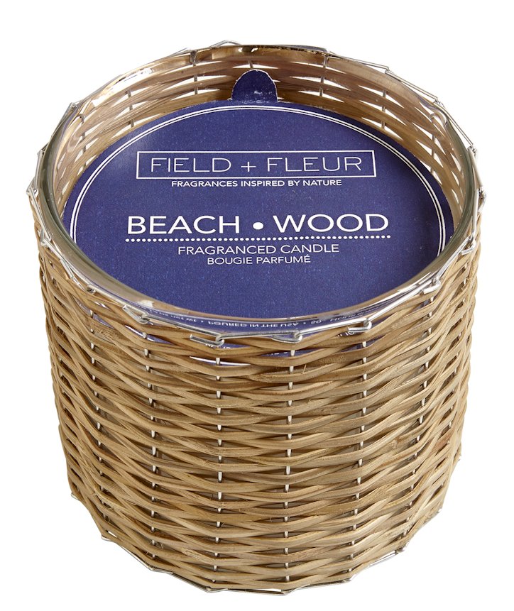 BEACH+WOOD Field + Fleur Reed 2-Wick Handwoven 12 oz Scented Jar Candle