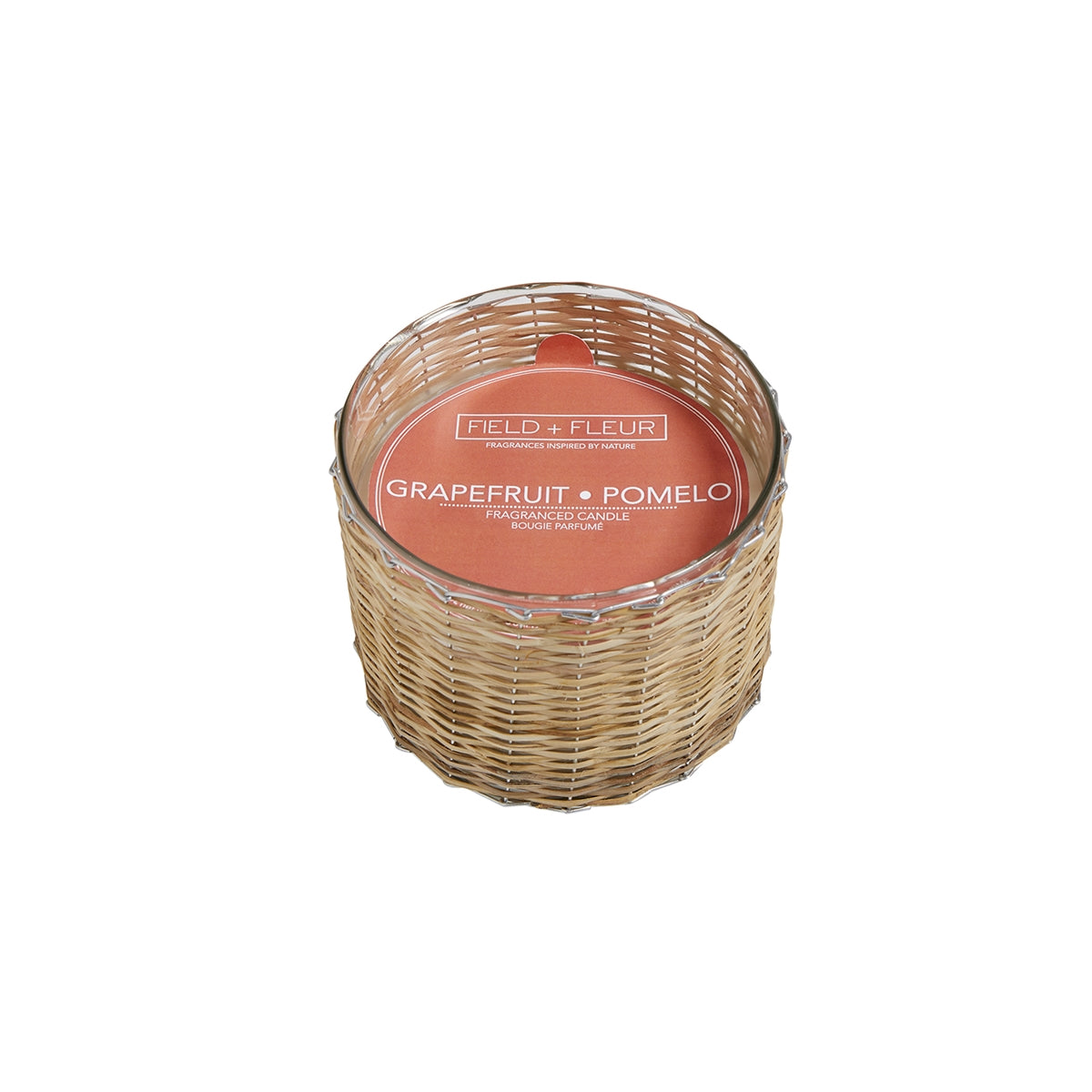 GRAPEFRUIT POMELO Field + Fleur Reed 3-Wick Handwoven 21 oz Scented Jar Candle