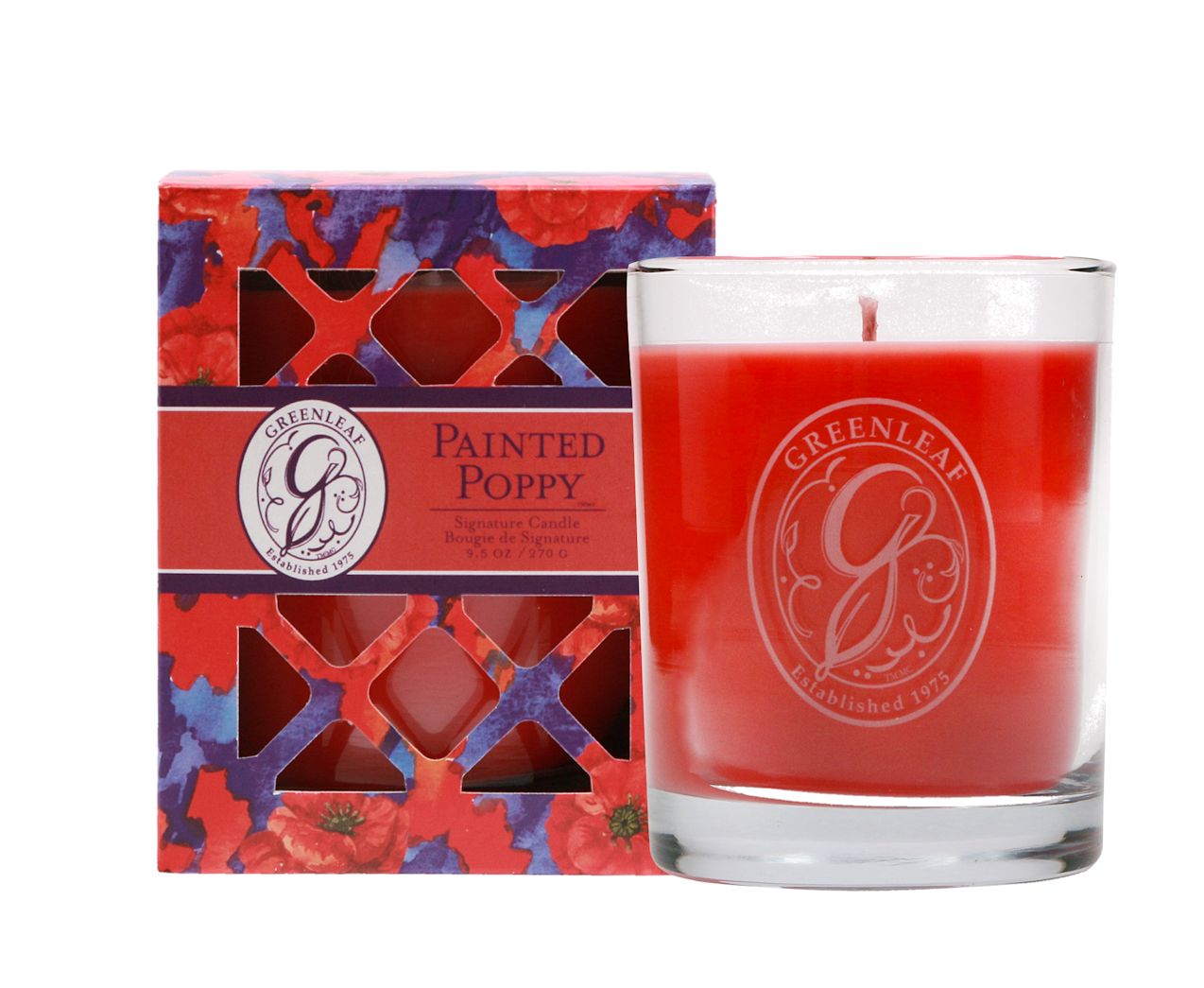 PAINTED POPPY Greenleaf Signature Scented Candle