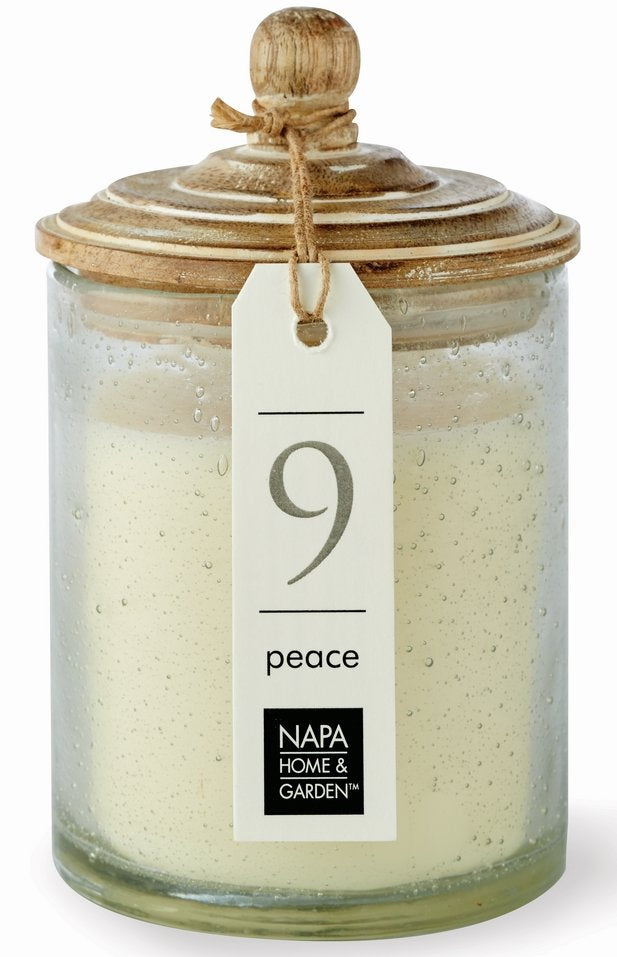 PEACE Gray Oak Soy Wax Scented Jar Candle by Napa Home