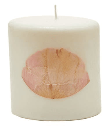 APRICOT ROSE Rosy Rings 3.5 Inch 80 Hour Pillar Botanical Scented Candle
