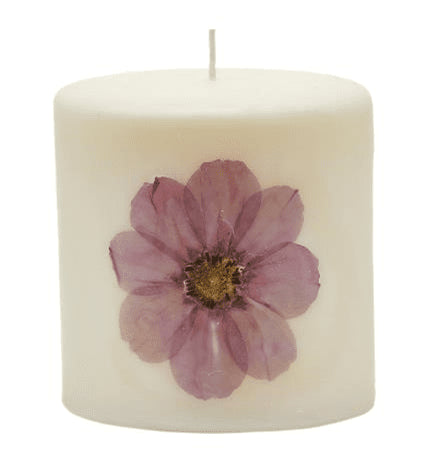 IRIS MOON Rosy Rings 3.5 Inch 80 Hour Pillar Botanical Scented Candle