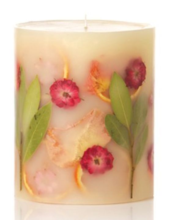 PEONY POMELO Rosy Rings Small 5.5 Inch 120 Hour Pillar Botanical Scented Candle