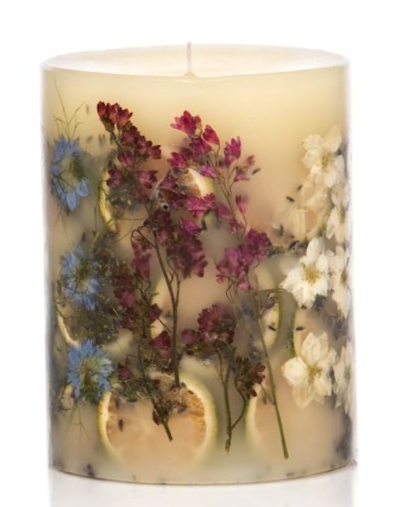 ROMAN LAVENDER Rosy Rings Small 5.5 Inch 120 Hour Pillar Botanical Scented Candle