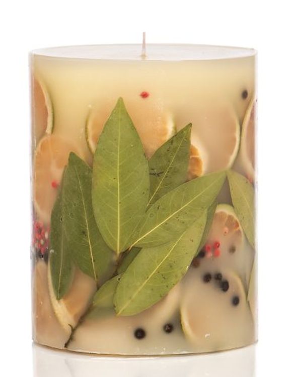 BAY GARLAND Rosy Rings Medium 6.5 Inch 200 Hour Pillar Botanical Scented Candle