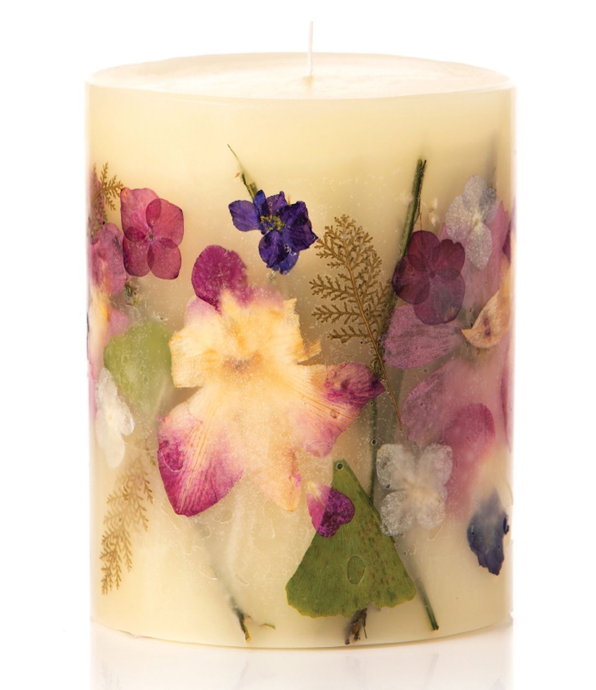 IRIS MOON Rosy Rings Medium 6.5 Inch 200 Hour Pillar Botanical Scented Candle
