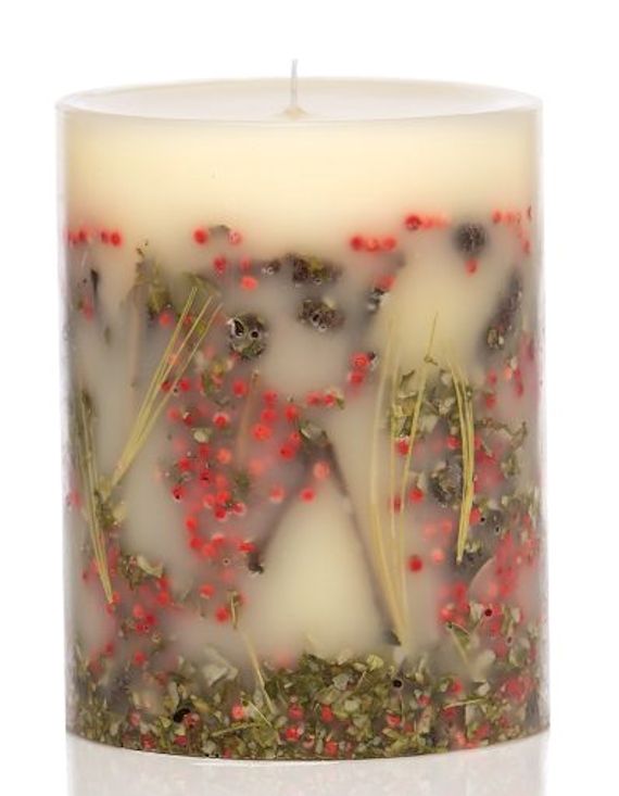 RED CURRANT & CRANBERRY Rosy Rings Medium 6.5 Inch 200 Hour Pillar Botanical Scented Candle