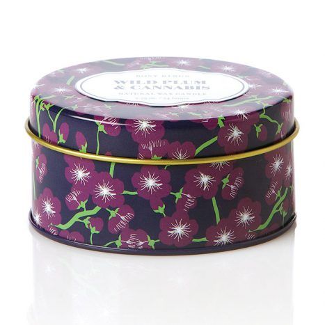 WILD PLUM and CANNABIS Rosy Rings Botanical Signature Travel Tin Jar Candle