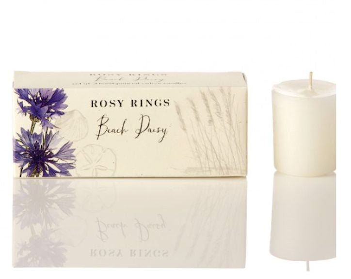 BEACH DAISY Rosy Rings 3-Piece Scented Votive Candle Gift Set