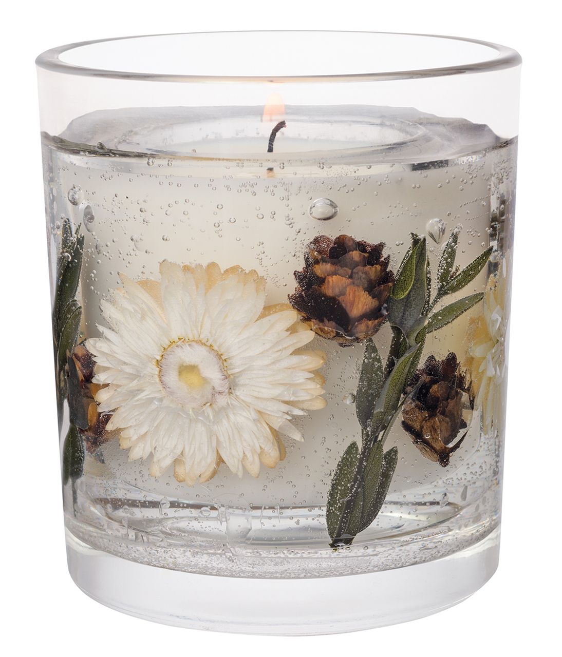 Amber Woods Blossom Stoneglow Scented Natural Wax Botanical Candle - 30 Hour