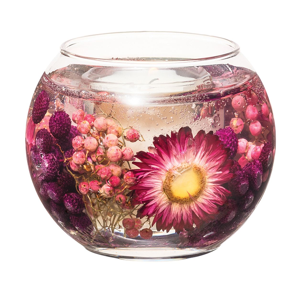 Blackberry Bay Stoneglow Botanics Natural Wax Fishbowl Refillable Scented Jar Candle