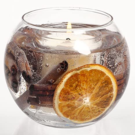 Cinnamon Orange Stoneglow Botanics Natural Wax Fishbowl Refillable Scented Jar Candle