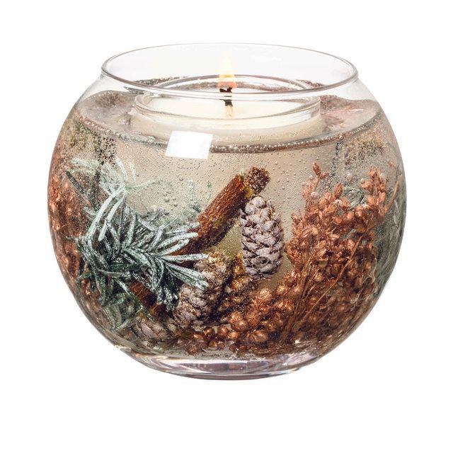 Juniper Berry Cedar Stoneglow Botanics Natural Wax Fishbowl Refillable Scented Jar Candle