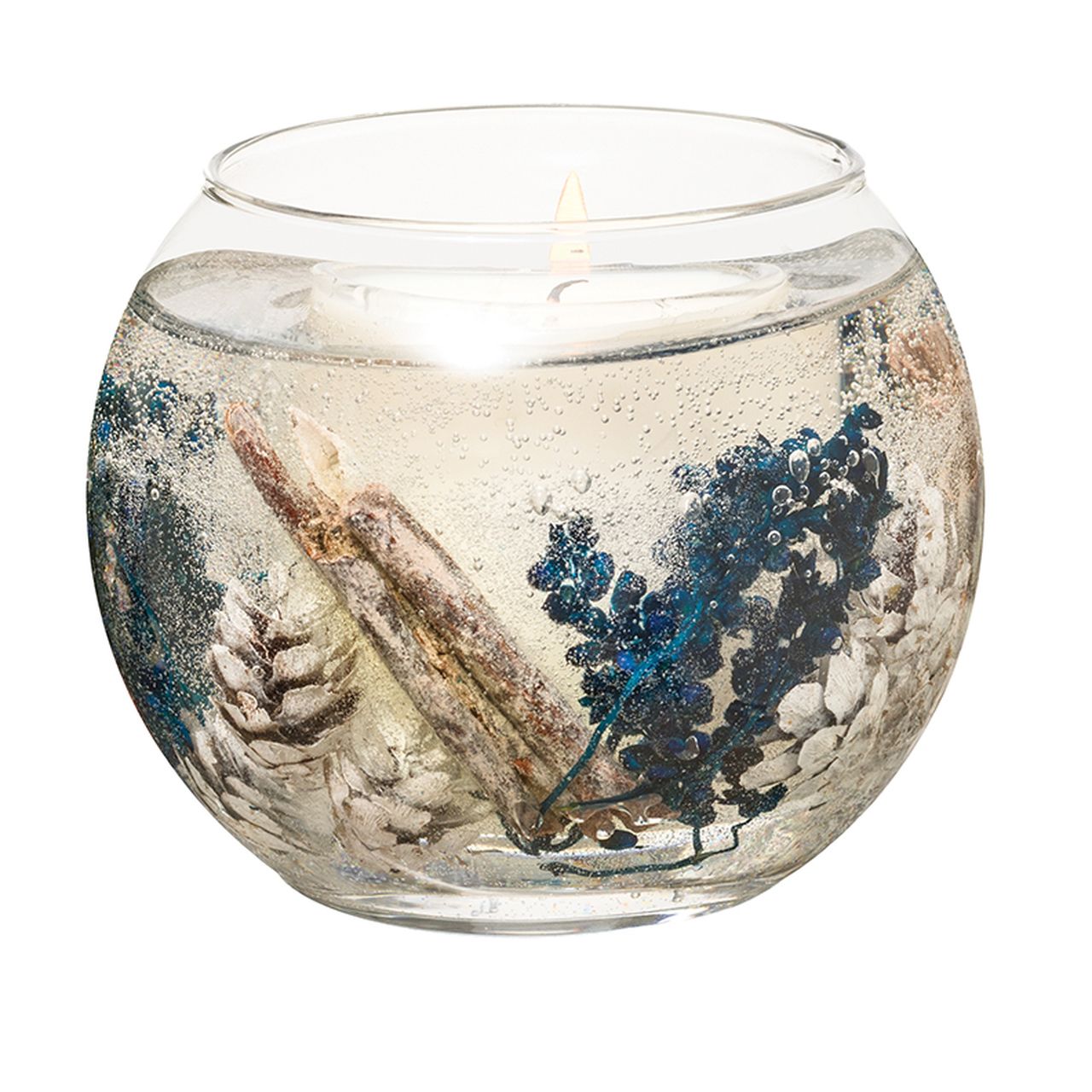 Vetivert Blue Spruce Stoneglow Botanics Natural Wax Fishbowl Refillable Scented Jar Candle