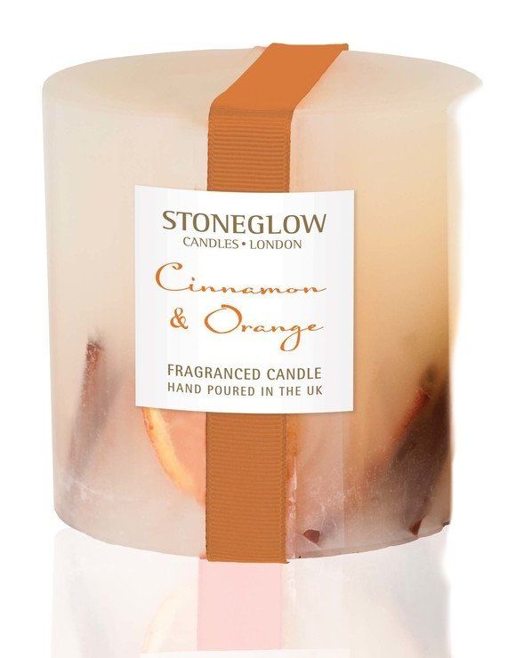 Cinnamon Orange Stoneglow Botanics Fat Pillar Scented Candle