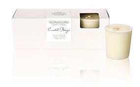 COTTON DAISY Stoneglow Botanics Natural Wax Tumbler Scented Jar Candle REFILL Set of 3