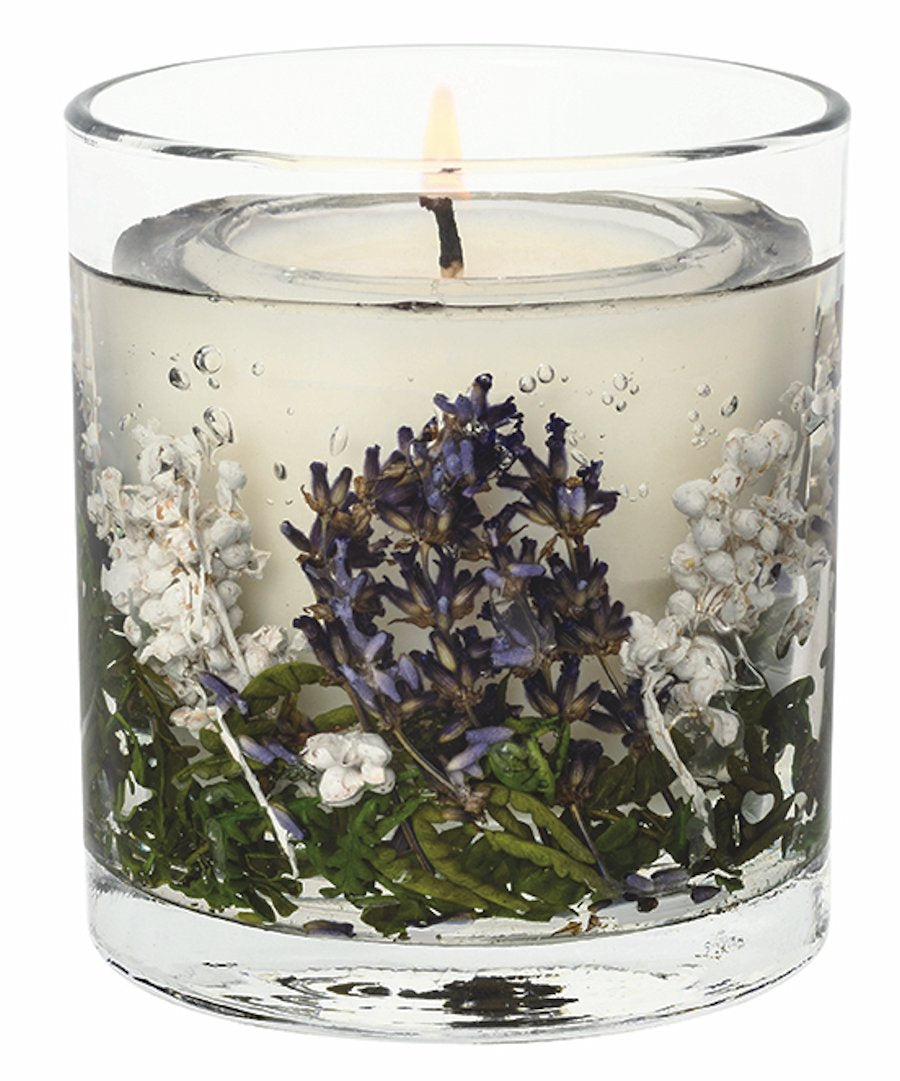 LAVENDER FIELDS Stoneglow Botanics Natural Wax Tumbler Refillable Scented Jar Candle