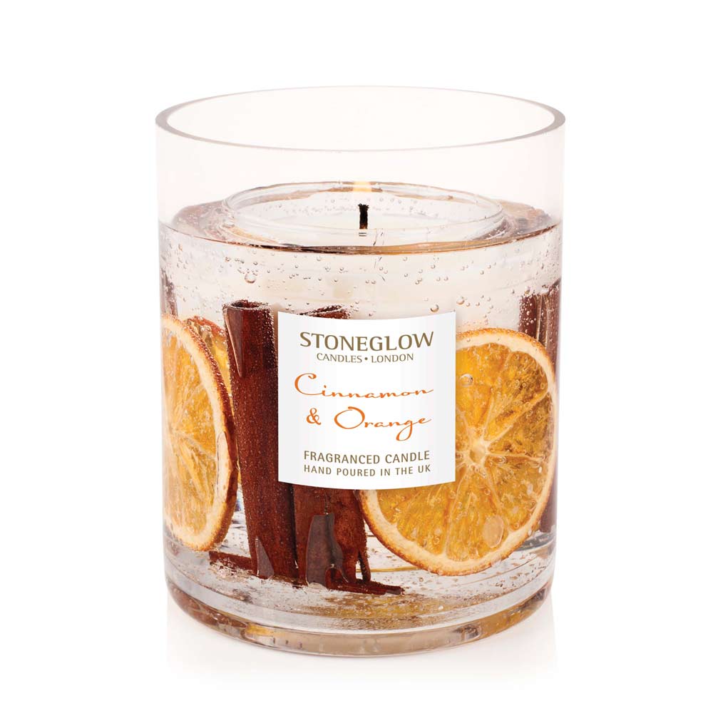 Cinnamon Orange Stoneglow Scented Natural Wax Botanical Candle - 30 Hour