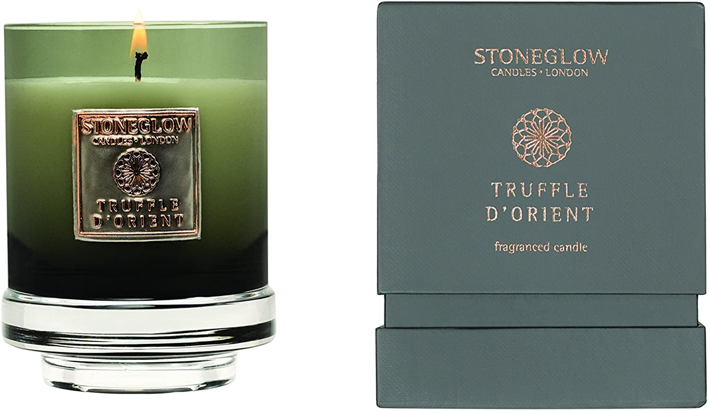 TRUFFLE D ORIENT Stoneglow Metallique Tumbler Boxed Scented Jar Candle