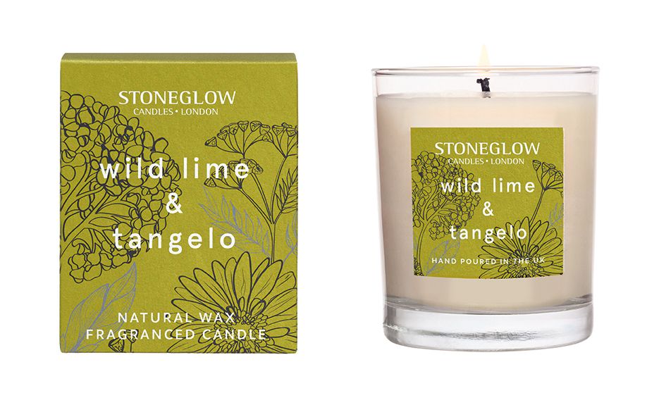 WILD LIME and TANGELO Stoneglow Potager Garden Tumbler Scented Jar Candle