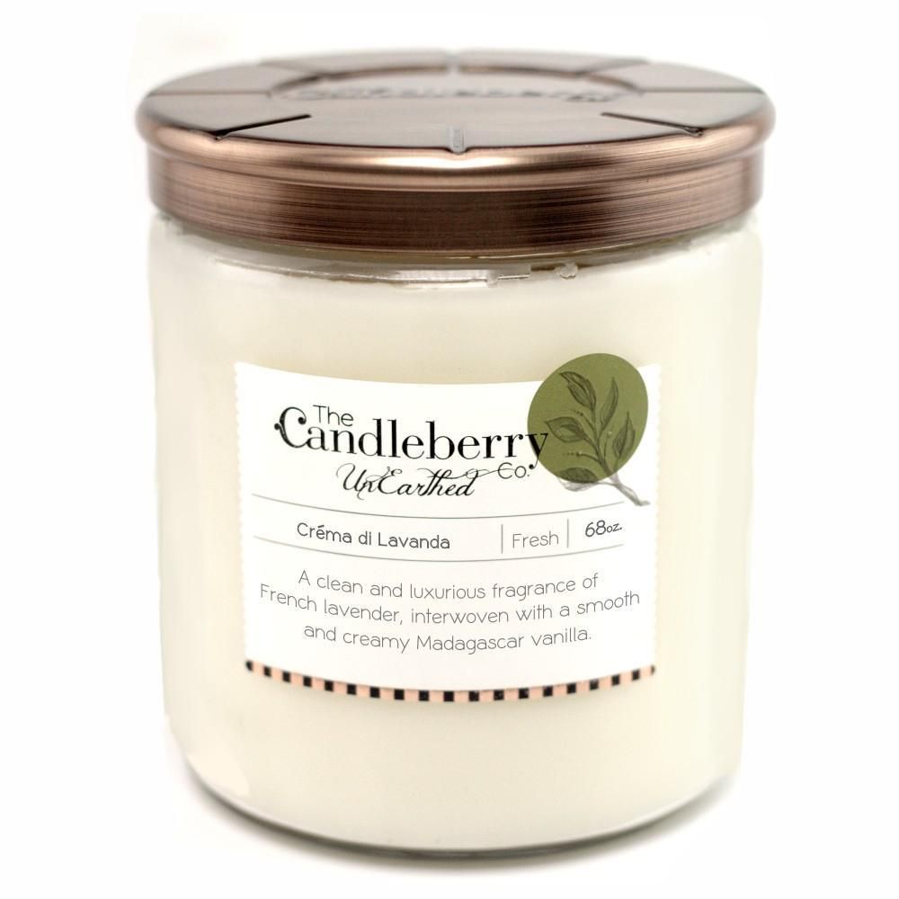 Crema di Lavanda UnEarthed Magna Vitrum 68 Ounce 3-Wick Luxury Scented Jar Candle by Candleberry
