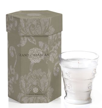 WHITE HIBISCUS Grand Casablanca Jar Candle by Zodax