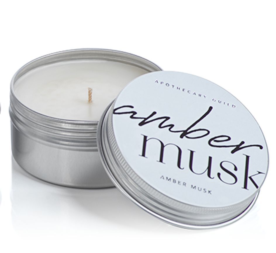 Amber Musk Zodax Apothecary Guild Scented Tin Candle
