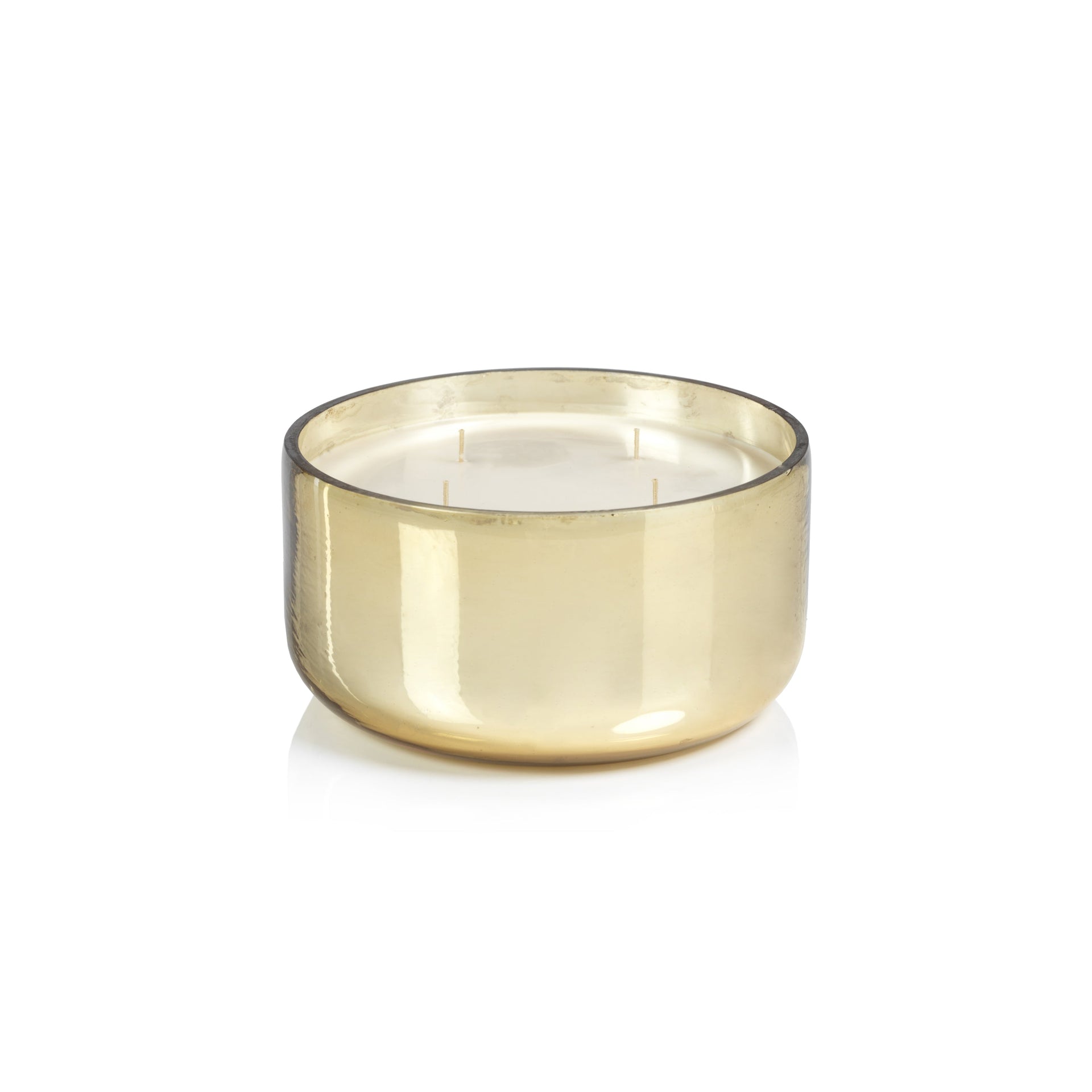 SIBERIAN FIR - Zodax Gold 6 in 26 oz Scented Jar Candle