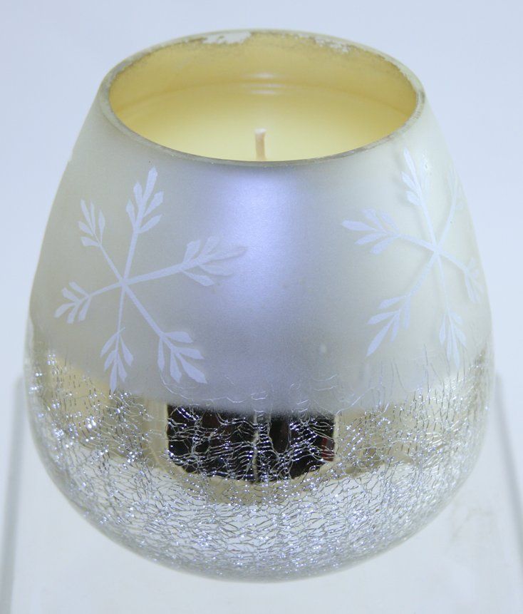 CRACKLE SNOWFLAKE 5 Inch Courtneys Candles 11 oz Limited Edition Scented Jar Candle