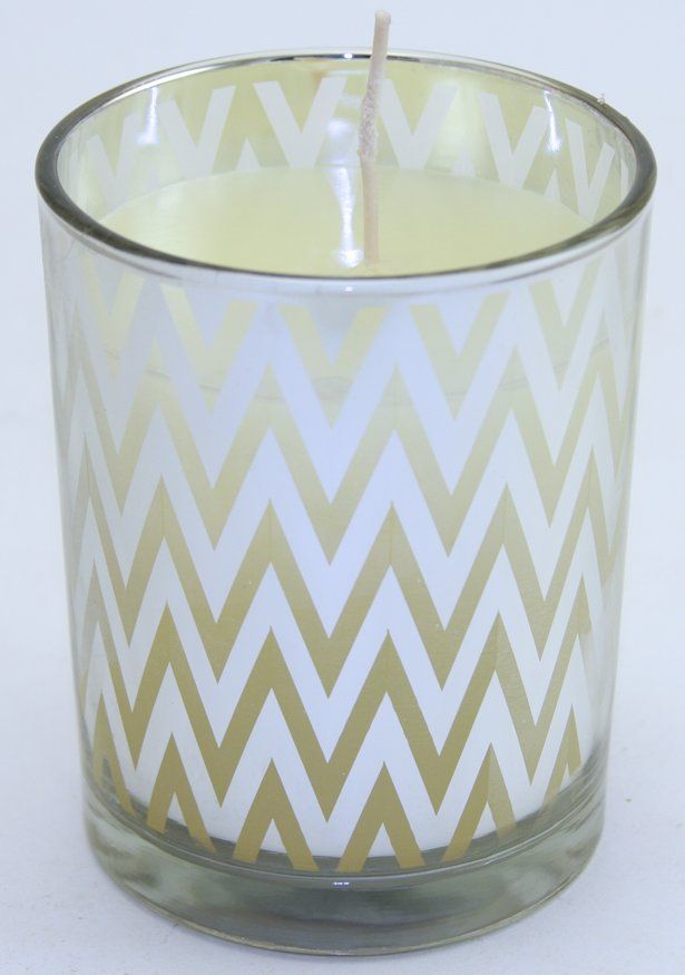 SILVER BIG CHEVRON Courtneys Candles 20 oz Limited Edition Scented Jar Candle