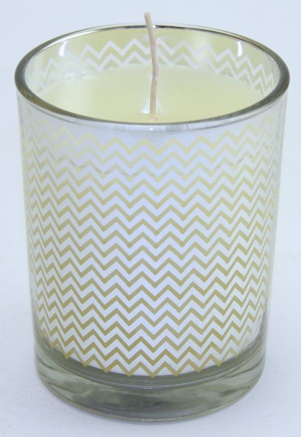 SILVER SMALL CHEVRON Courtneys Candles 20 oz Limited Edition Scented Jar Candle