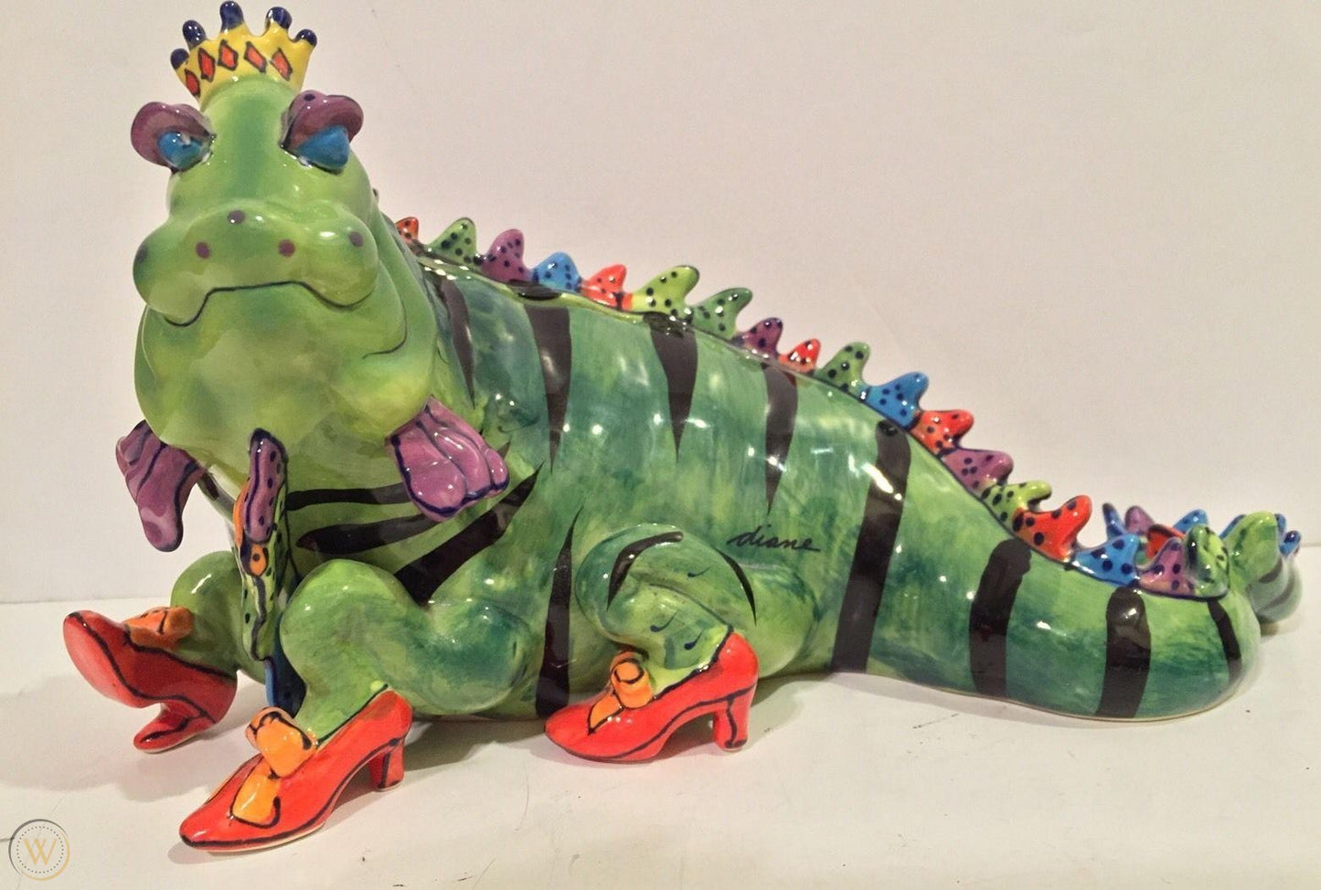 Lizzy the Lizard Tealight - By diane Artware