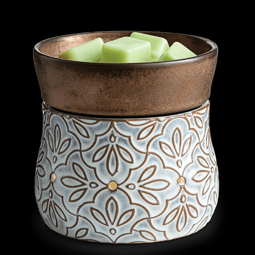 BRONZE FLORAL Candle Warmer and Dish Fragrance Warmer by Candle Warmers
