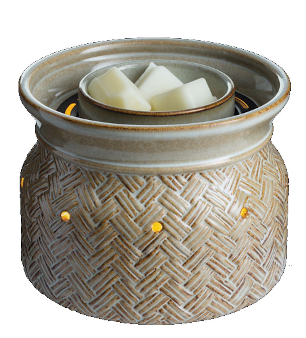 BASKETWEAVE Fan Fragrance Warmer by Candle Warmers