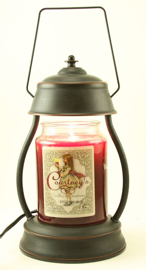 HURRICANE BRONZE Candle Warmer Lamp & FREE Courtneys Jar Candle