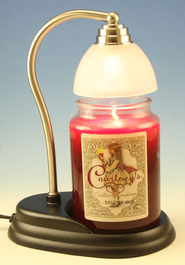 Pewter Candle Warmer Lamp & FREE Courtneys Jar Candle