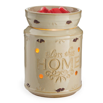 Cream Bless This Home Illumination Fragrance Warmer by Candle Warmers