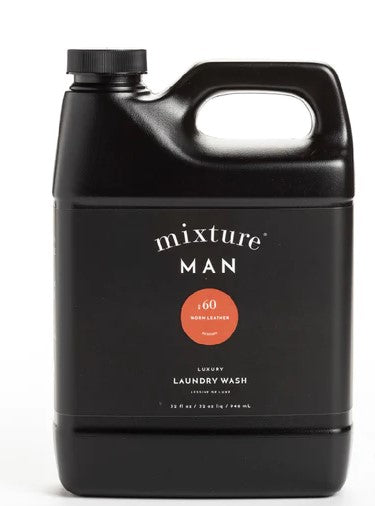 Worn Leather Mixture Man Scented Laundry Wash 32 Ounce