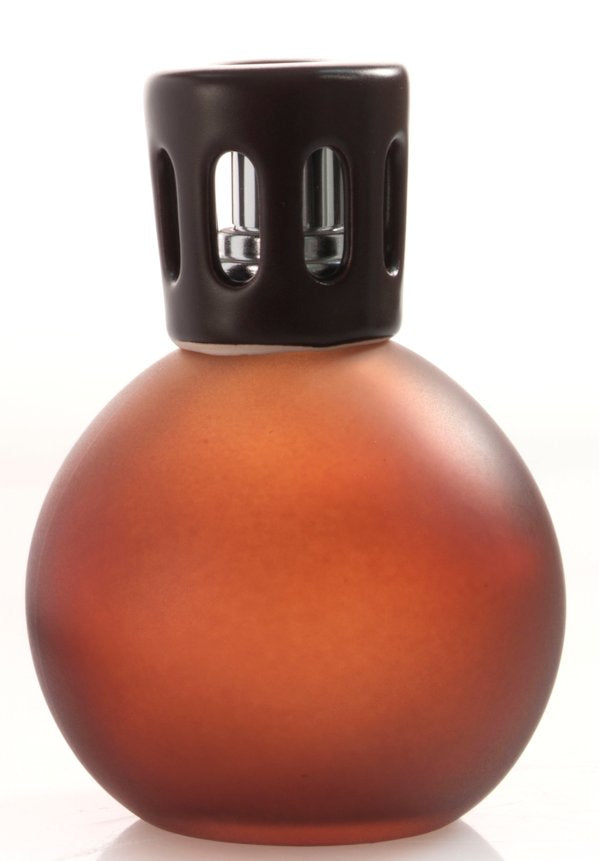 BROWN Small Frosted Glass Sphere Lampair Fragrance Lamp by Millefiori Milano