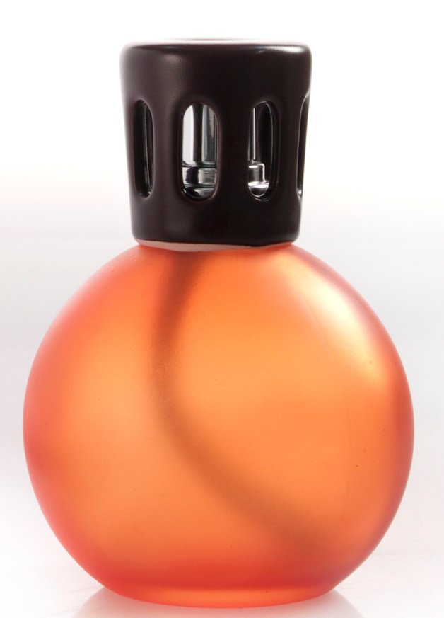 ORANGE Small Frosted Glass Sphere Lampair Fragrance Lamp by Millefiori Milano