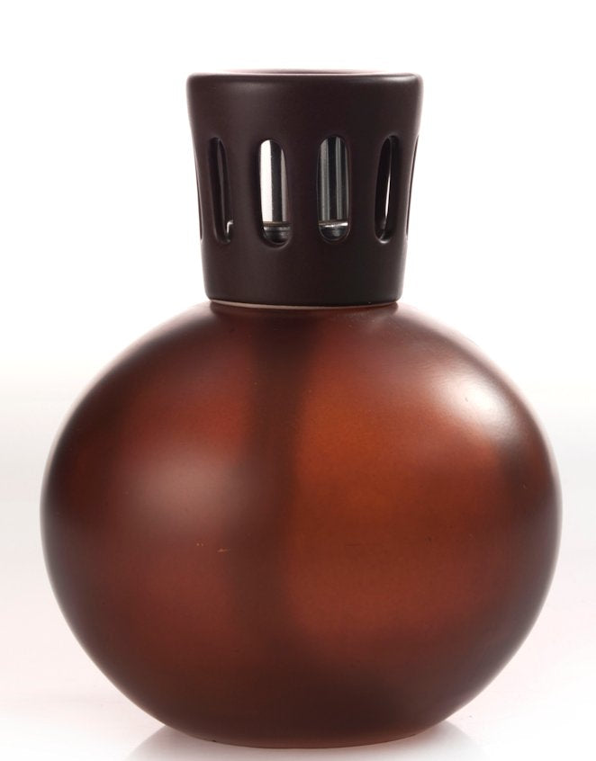 BROWN Large Frosted Glass Sphere Lampair Fragrance Lamp by Millefiori Milano